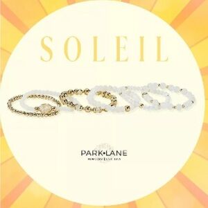 Park Lane Soleil 6 piece set Gold and White Elegant Bracelet Collection